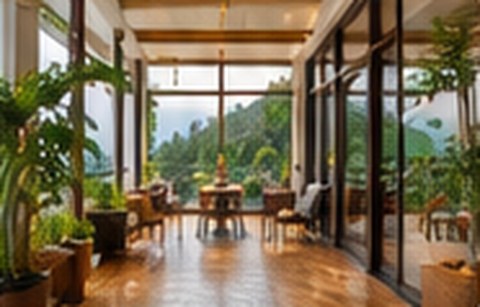 Dining area with garden view